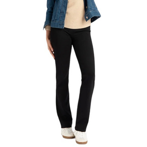 Betabrand Classic Straight Leg Black Stretch Yoga Dress‎ Pants Small Petite